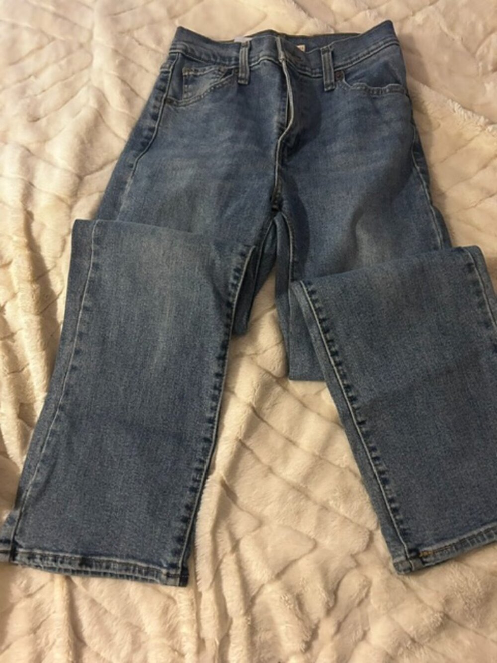 Women's Levi Strauss High Waisted Crop Flare jeans